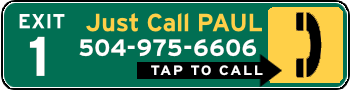 Call 504-975-6606 for Lafourche Parish, Louisiana ticket attorney Paul Massa Exit 1 graphic